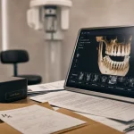 Scanner dentaire 3D : reconstruction os, nerfs et racines sur écran médical