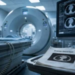 Scanner poumon en salle de radiologie, appareil scanner thoracique