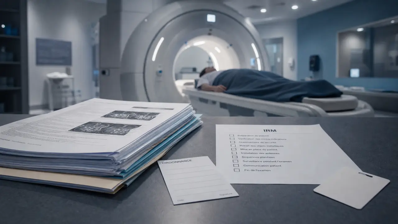 IRM salon de provence : documents et patient attendant l’examen