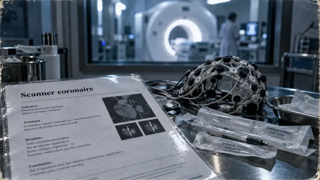 Scanner coronaire avec ou sans injection : score calcique, coroscanner et choix de l’examen