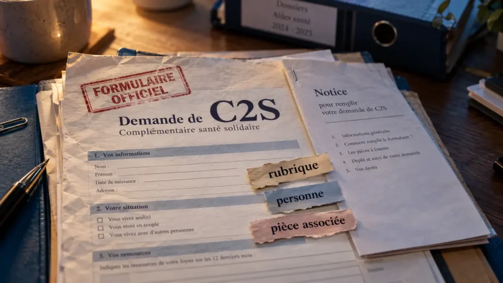 Complémentaire santé solidaire : le PDF officiel, la notice et les vérifications avant l’envoi